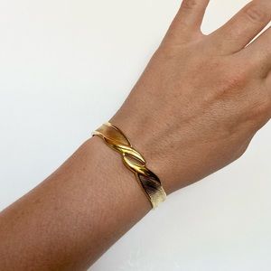 Vintage 70s/80s Monet Clamper Texture Bangle